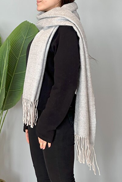 REMSA Tasseled Boucle Scarf Shawl 45X200 cm 1285 Gray