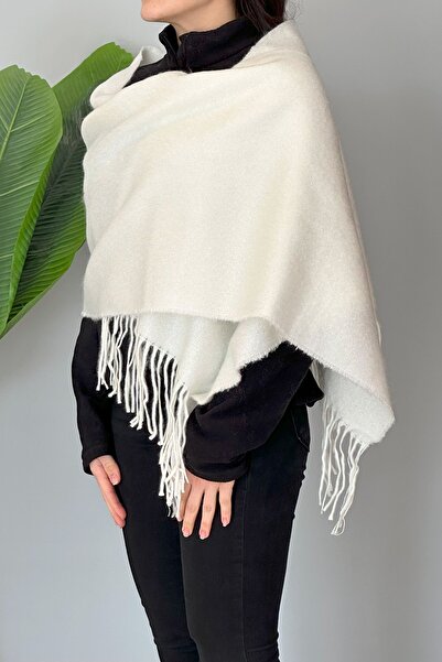 REMSA Tasseled Boucle Scarf Shawl 45X200 cm 1285 Ecru