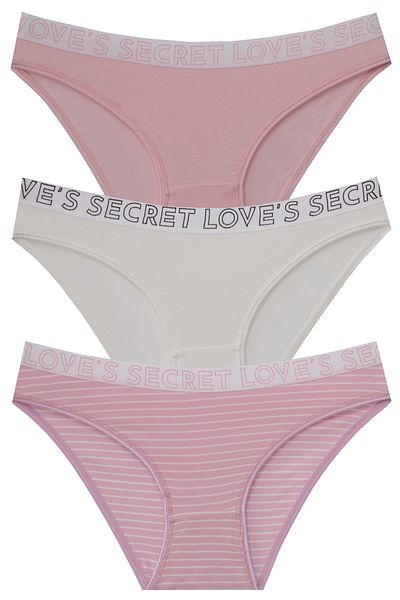 papatya lingerie Anvelopă sport din bumbac Bıkını din 3 piese, fără marcaj
