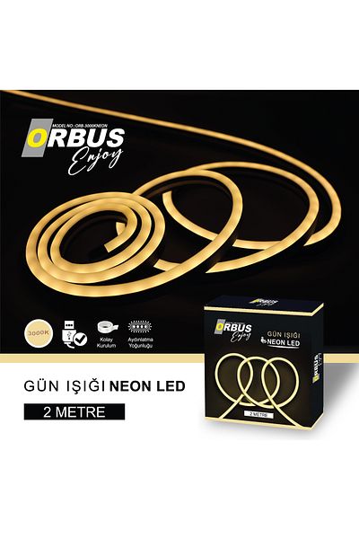 ORBUS شريط LED نيون ضوء النهار 3000K - 2 متر مع USB