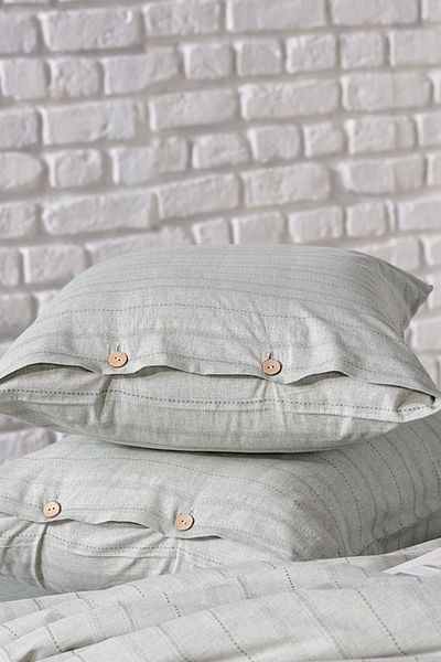 Doqu Home طقم غطاء لحاف فردي من سلسلة Mabel المصبوغة بالخيوط - أخضر