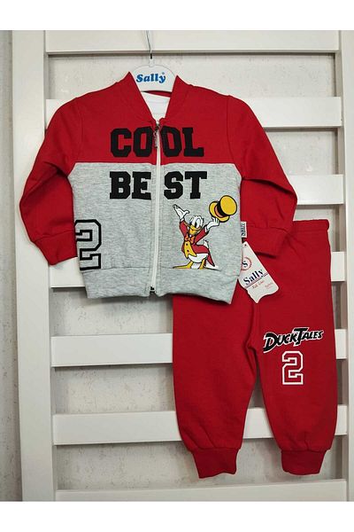 sally baby 2-string Seasonal 3-Piece Set, Duck Pattern, Text, Zippered Bottom and Top Set
