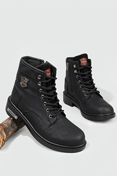 YABUMAN Unisex Siyah Kışlık Uzun Dayanıklı Kauçuk Taban Bot Outdoor Postal Oly-203