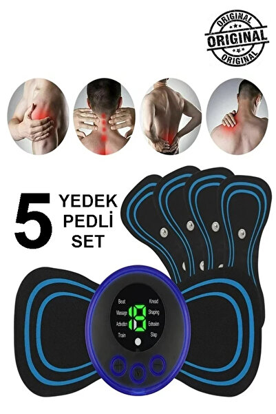 xolo 1 Cihaz 5 Yedek Ped Masaj Aleti Cihazı ve Boyun Bel Omuz Sırt Masaj Alet...