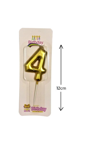 Bkmc BÜYÜK BOY 4 RAKAM GOLD MUM 12CM
