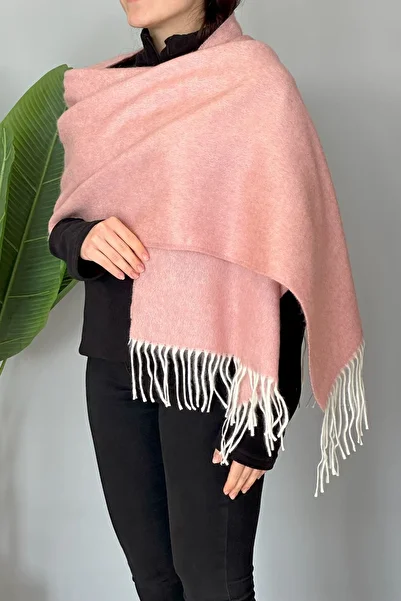 REMSA Φούντες Boucle Weft Shawl 45X200 cm 1285 Πούδρα