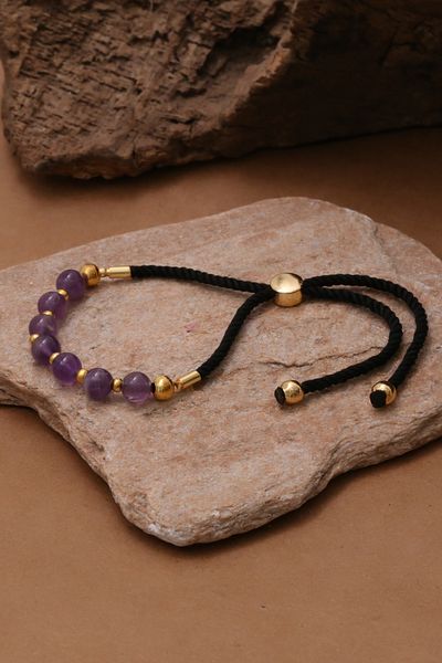 Dünya Doğal Taş Amethyst Stone Bracelet