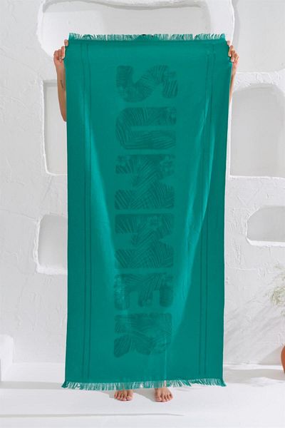 Green shop beach towel