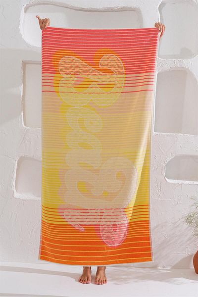 Homelover 100% βαμβακερό μοτίβο πετσέτας παραλίας - 75x150
