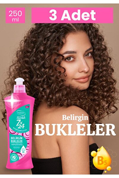 Hobby Belirgin Bukleler 7x24 Şekillendirici Besleyici Saç Kremi 3 Adet