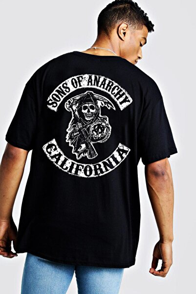 CONSTRAİN Μπλούζα Unisex Λευκή Sons Of Anarchy Samcro Oversize