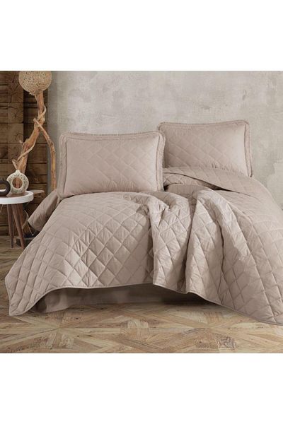 Clasy Ranforce Bedspread Single Tafana V3 Beige
