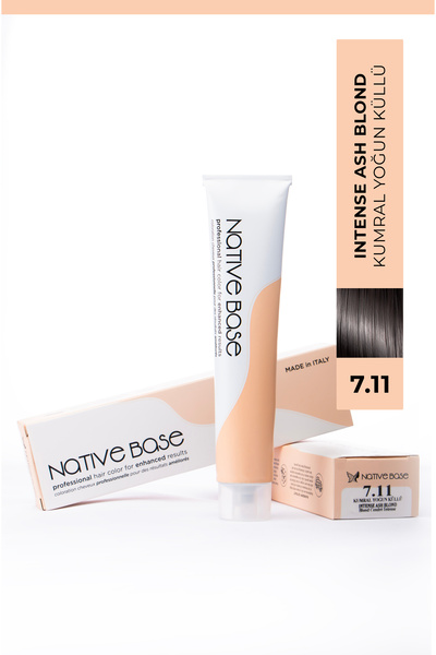 Native Base Saç Boyası 7.11 Kumral Yoğun Küllü 100 ml