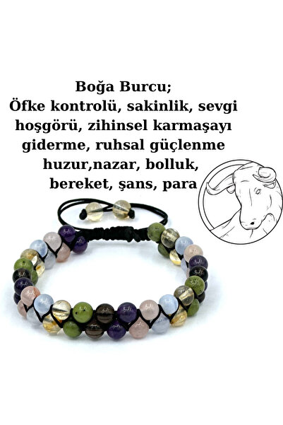 GÜMÜŞ TAŞ EVİ Boğa Burcu Bileklik