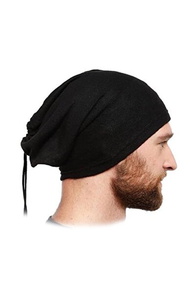 cappello Unisex Fleece Neck Collar Black Beanie Capplbybr01