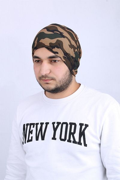 cappello Πράσινο καμουφλάζ με χτενισμένο βαμβακερό Unisex Beret - Cplpnkmr1