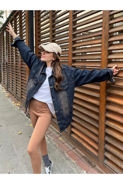 Gofeel Vintage Denim Jeans Unisex Blue Jacket