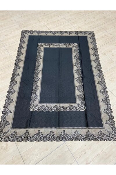 biocotton Şok Fiyat Dertsiz Leke Tutmaz Şık Tül Masa Örtüsü Jakarlı 6-8 Kişil...