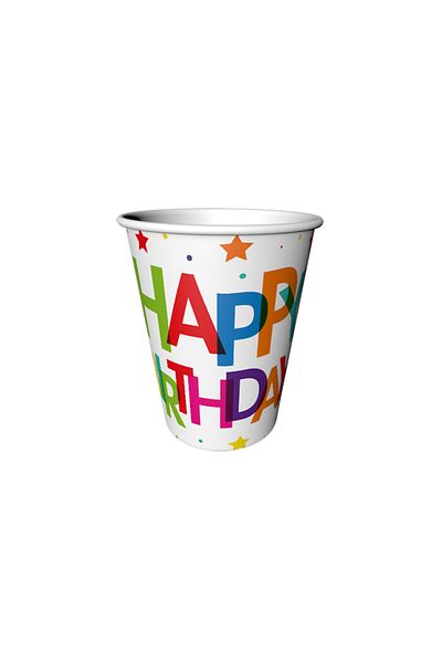 BalonEvi SUPER STAR HAPPY BİRTHDAY PRINTED CUP