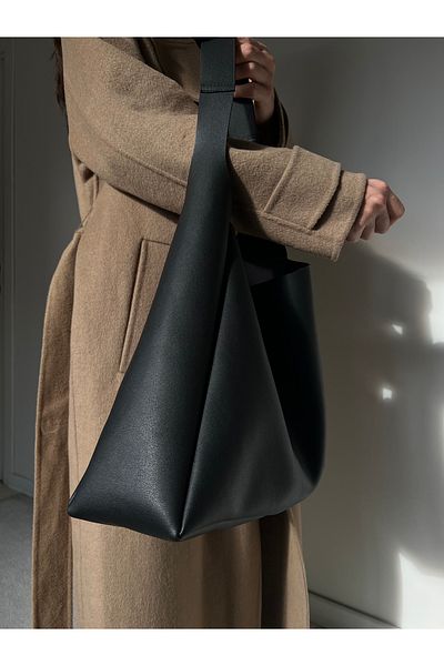 coaksco Geantă neagră Shopper pentru femei
