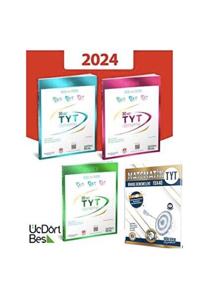 Üç Dört Beş Yayıncılık 345 TYT Fizik Kimya Biyoloji Deneme Seti (Branş Deneme...