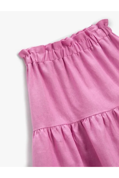 Koton Elastic Waist Frilly Midi Skirt