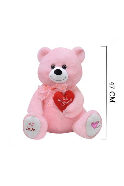 TOPROCKSTORE Large Size Lover Gift Soft Teddy Bear - Sleeping Companion Holding Heart