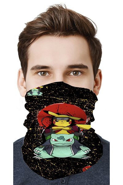 TEEMOOD PIRATE PARROT Pokémon Pikachu Anime Manga Motor Bicycle Face Mask Bandana Outdoor Neck Collar Buff Headwear