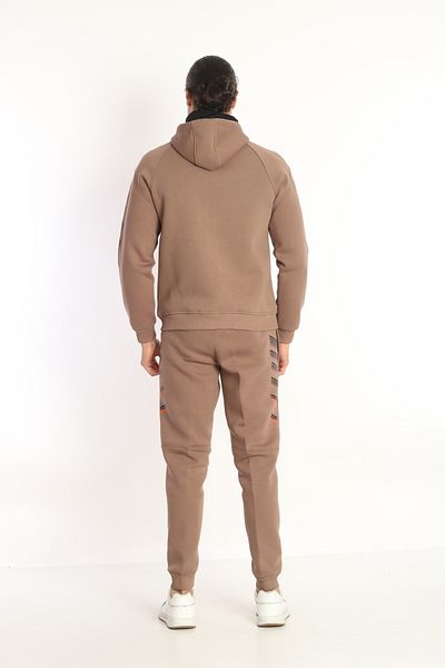 NEED LİFE Men's Mink Winter Cotton Print Detailed Tracksuit Set