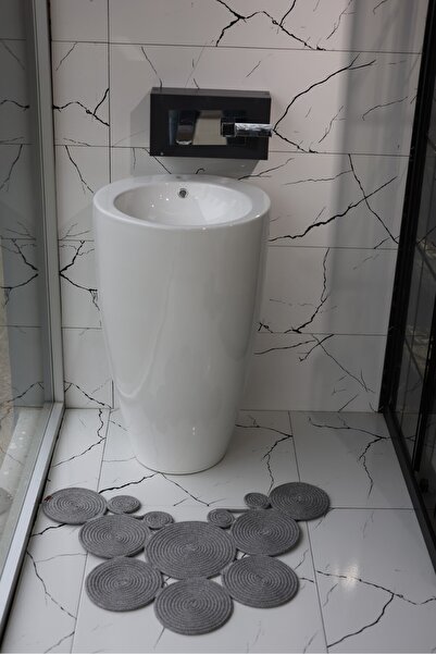 jute craft Dekoratif Tuvalet ve Banyo Klozet Önü Modern Paspas