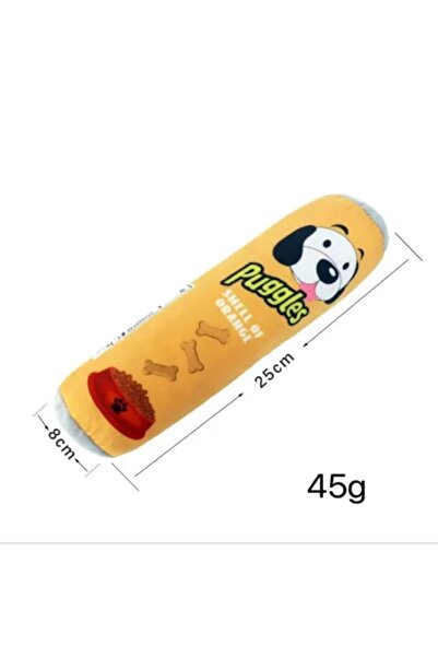 TİNEKE Puggles Dayanıklı Sesli Köpek Oyuncağı Orangge 1 Adet