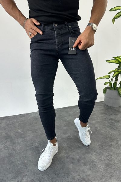 MADZEYMODA Ανδρικό τζιν τζιν Anthracite Slim fit