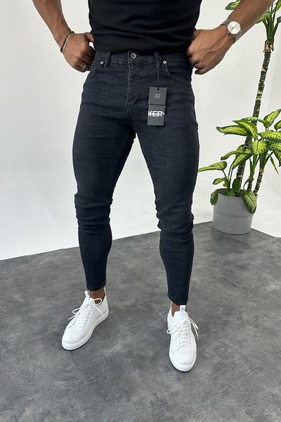 MADZEYMODA Ανδρικό τζιν τζιν Anthracite Slim fit