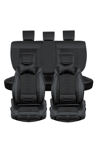 Stil ميتسوبيشي أوتلاندر 2007-2013 متوافق مع اللون الأسود الملكي غطاء مقعد السيارة الأمامي الخلفي