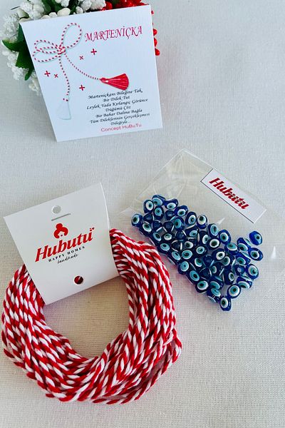 Concept HuBuTU GIFT 1O METER MARTENICKA STRING AND 50 PIECES BEADED BRACELET MAKING SET