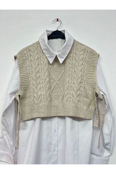 deywearst Side Tie Knitted Sweater