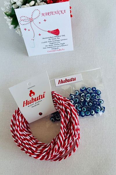 Concept HuBuTU GIFT 1O METER MARTENICKA STRING AND 50 PIECES BEADED BRACELET MAKING SET