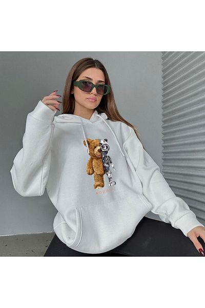 viperkombin Hanorac oversize cu decolteu triplu gros