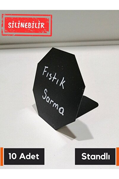 Şeffaf Etiket 10 قطع من السبورة البلاستيكية السوداء القابلة للمسح، ملصق منتج للمقهى ومعجنات القهوة، ملصق أمامي