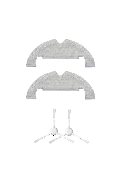 robotyedek Dreame Bot D10 Plus - ممسحة بديلة وفرشاة جانبية متوافقة (مجموعة من...