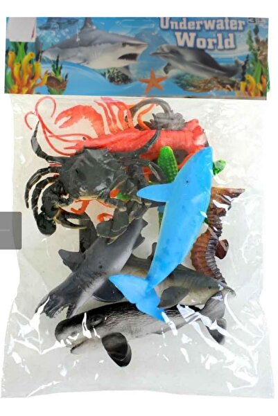 berattoys 10 Pcs Deniz Hayvanları Denizatı Balık Balina Fok Köpek Balığı Ista...