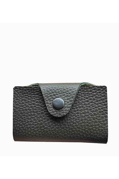 Kemer Dünyası Unisex 10 Compartment New Small Mold Khaki Green Credit Card Holder - Wallet