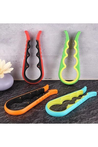 Kaşbaşı Home 4 Nodes 8 Stage Silicone Anti-Slip Bottle Cap Opener - Practical Jar Lid Opener