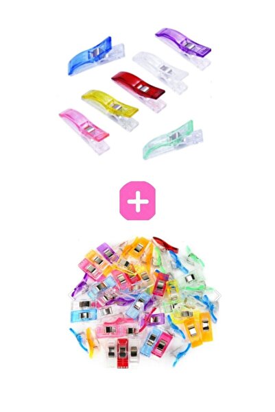 Genel Markalar Dikiş Nakış Kumaş Kağıt Maşası Plastik Klips Tutucu Mandal 10 ...