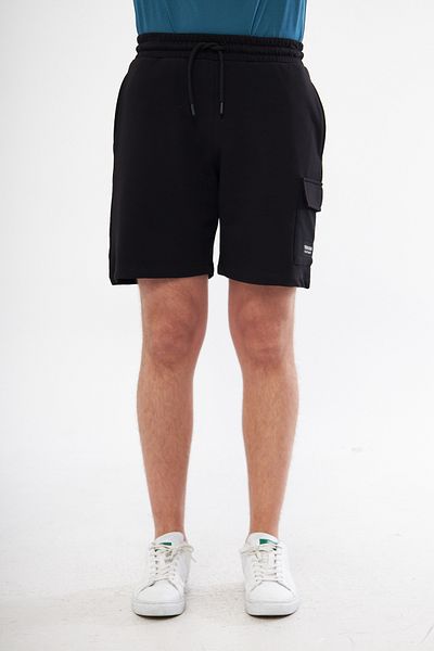 LİVE SPORT Ανδρικό σορτς Cargo με 3 νήματα, casual, μαύρο