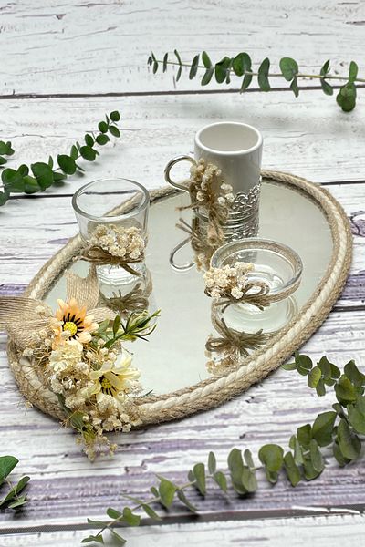Lora Davet Δίσκος καφέ γαμπρού υπόσχεσης (1 ΤΕΜ) Natural 53228