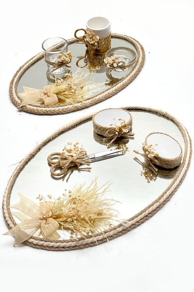 Lora Davet Set inel de logodnă și tavă de cafea pentru mire (1 buc) Aur 53431