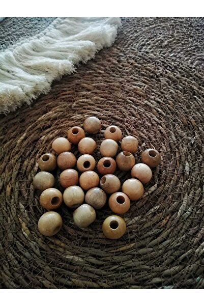 HandMadeCorner خرز خشبي مطلي 14 ملم 30 قطعة