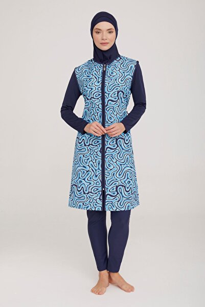 Remsa Mayo Tam Kapalı Tesettür Mayo Lana 2236 Koyu Lacivert Remsa Mayo