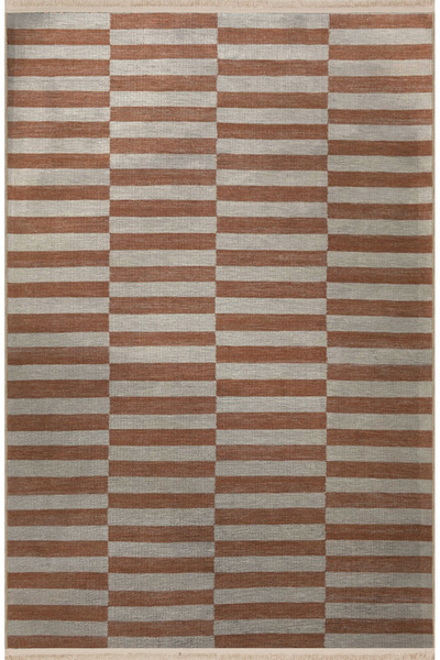Rugs Modern Halı Kahve Bej Temalı Geometrik Desenli Saçaklı Modern Dekoratif ...